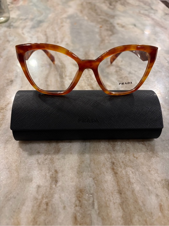 Prada Accessories - Prada Women's Tortoiseshell Cat-Eye Glasses Frame, model VPR 20Z with brand case